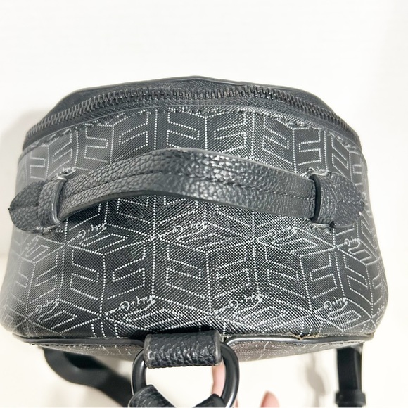 Foley and Carina Smooth Faux Leather  Backpack 3-D Cube Design Black Hardware main image 8